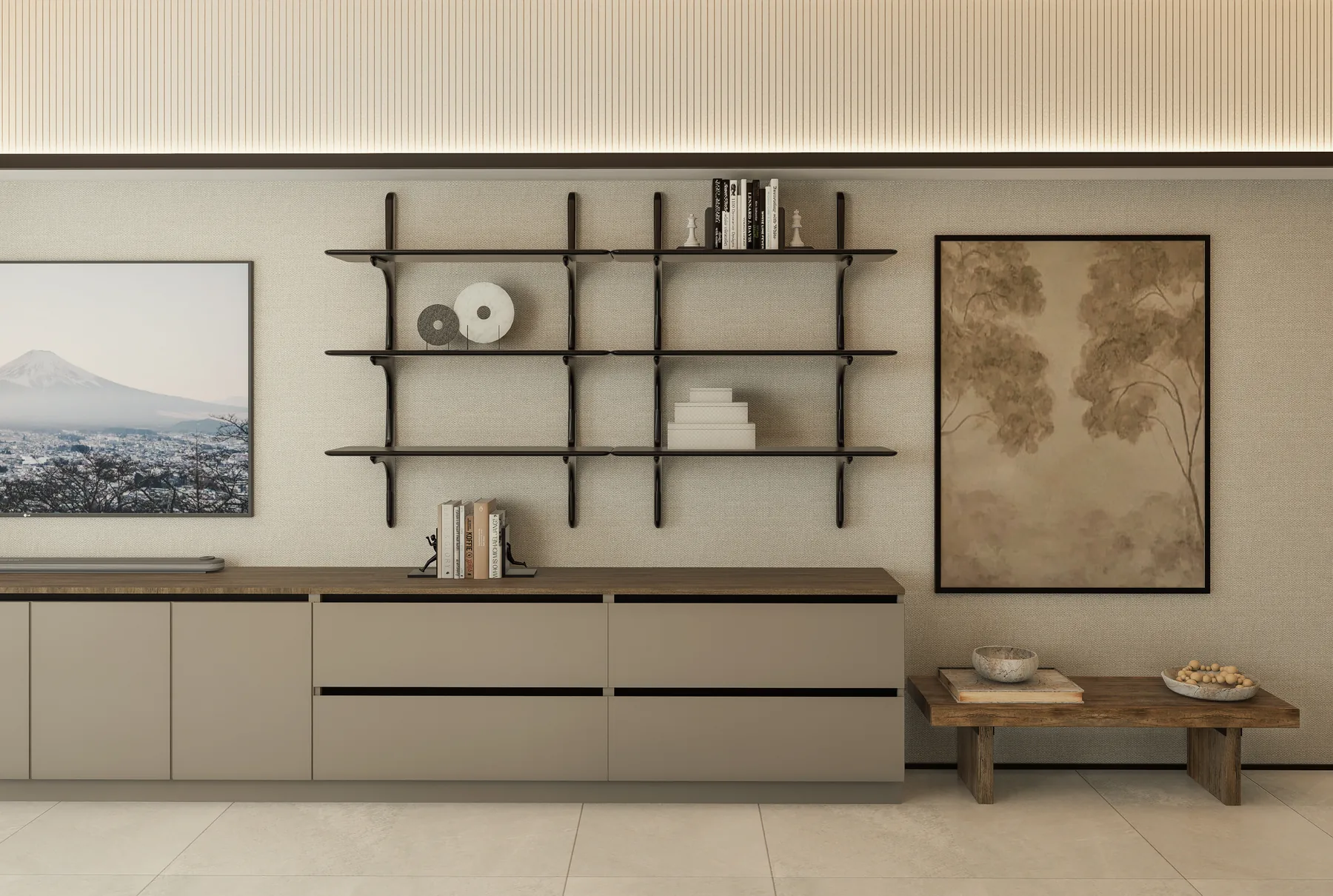 1 Bedroom architectural perspective — 1 BR Unit - View 04