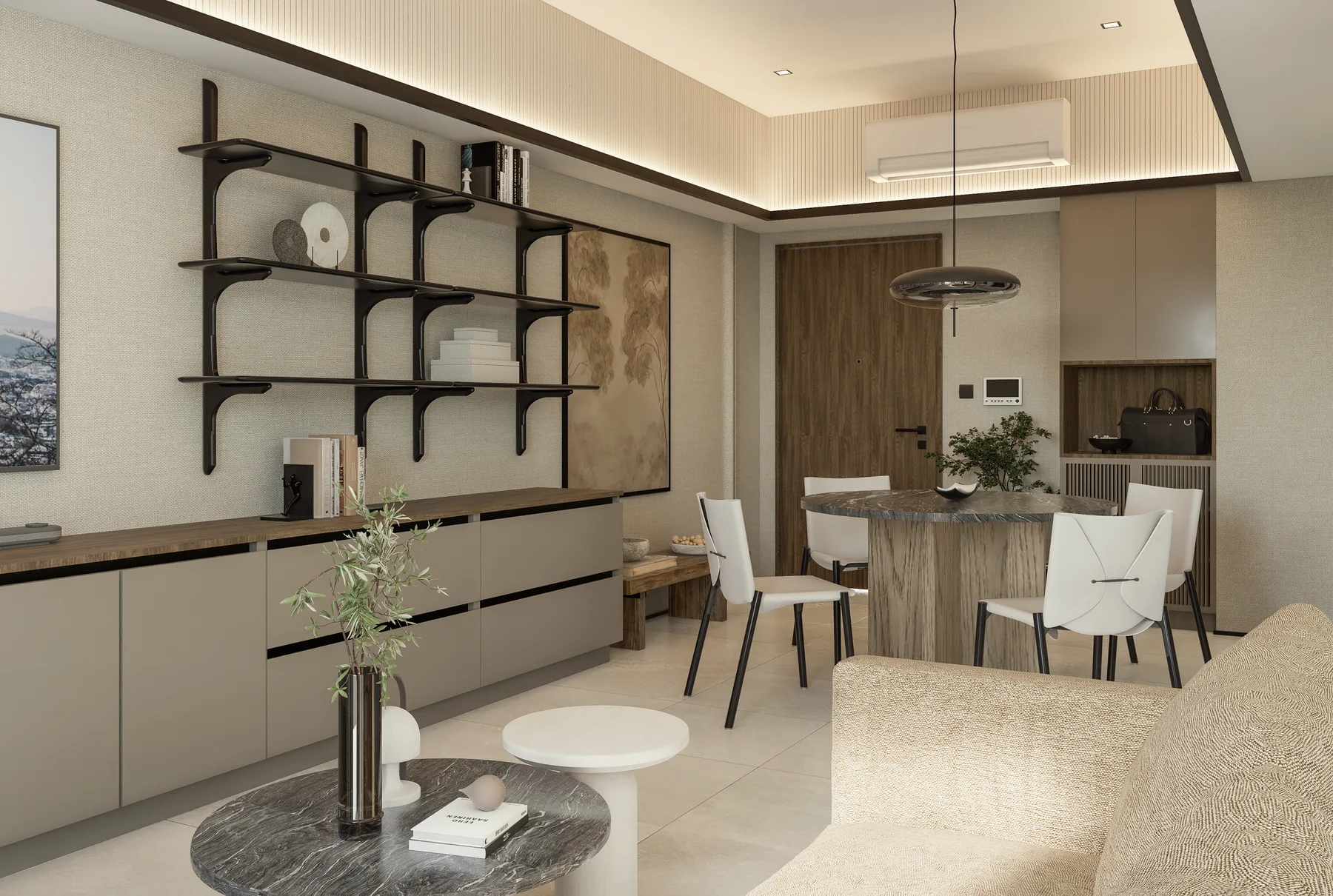 1 Bedroom architectural perspective — 1 BR Unit - View 05
