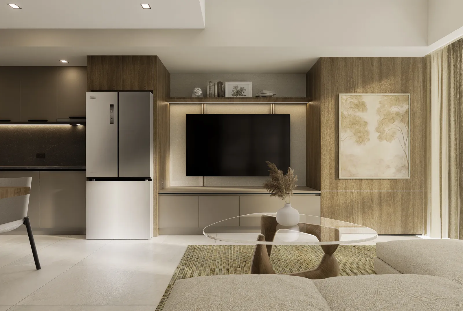 2 Bedroom architectural perspective — 2 BR Unit - View 04