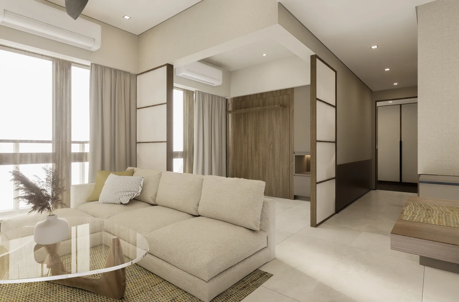 2 Bedroom architectural perspective — 2 BR Unit - View 09