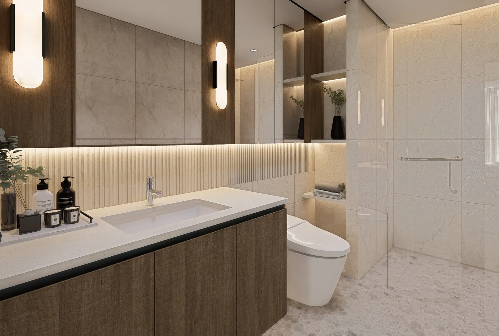 2 Bedroom architectural perspective — 2 BR Unit - View 16