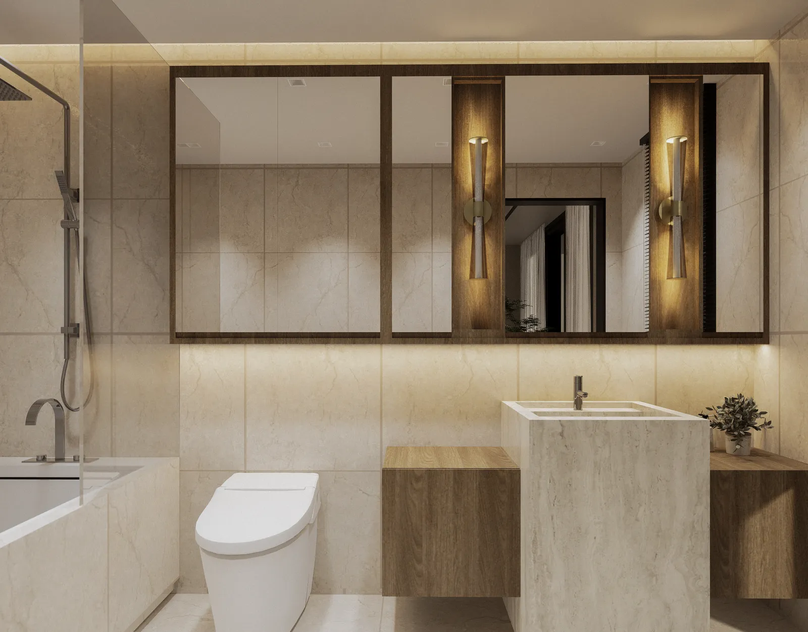 3 Bedroom architectural perspective — 3 BR Unit - View 13