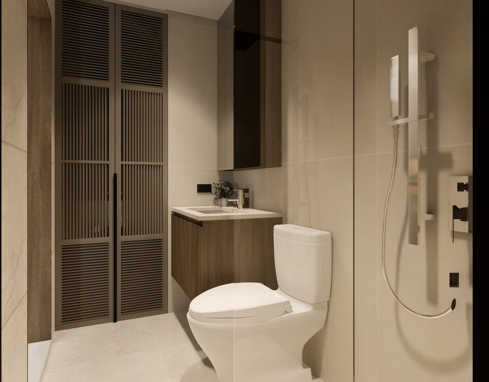 Studio architectural perspective — Studio Furnished Unit - View 09