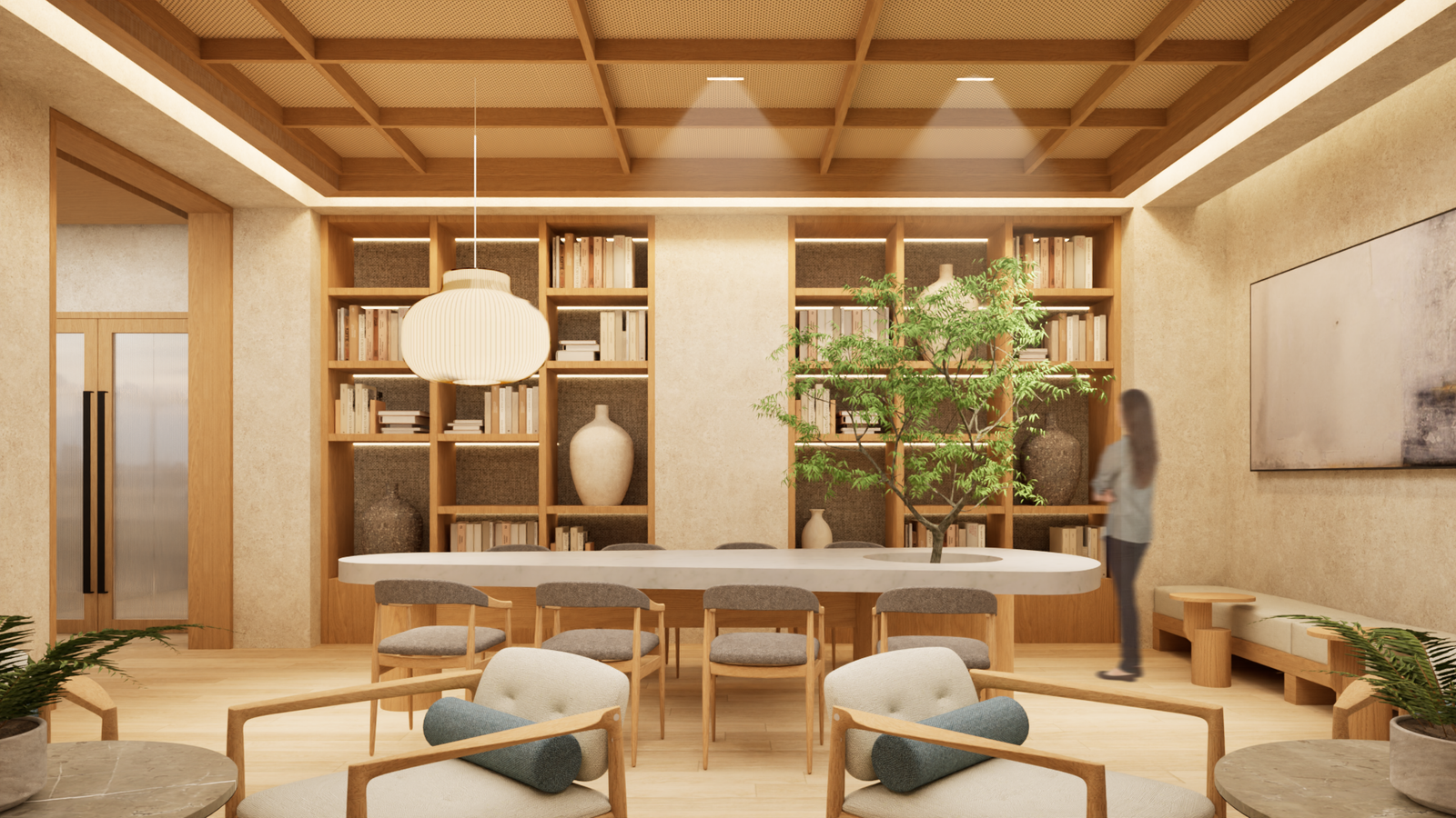 Library Lounge — architect's perspective